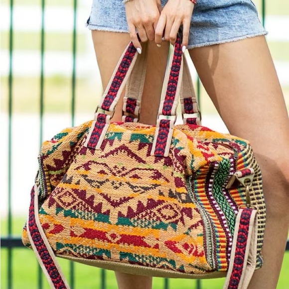 Handmade bohemian Karma Bag weekender bag duffle bag - Picture 3 of 13